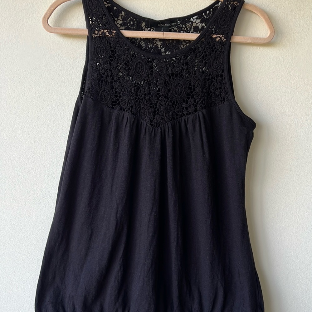 Calvin Klein black top. Size petite L